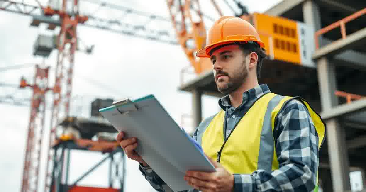 Crane operator documenting incident for insurance claim processing